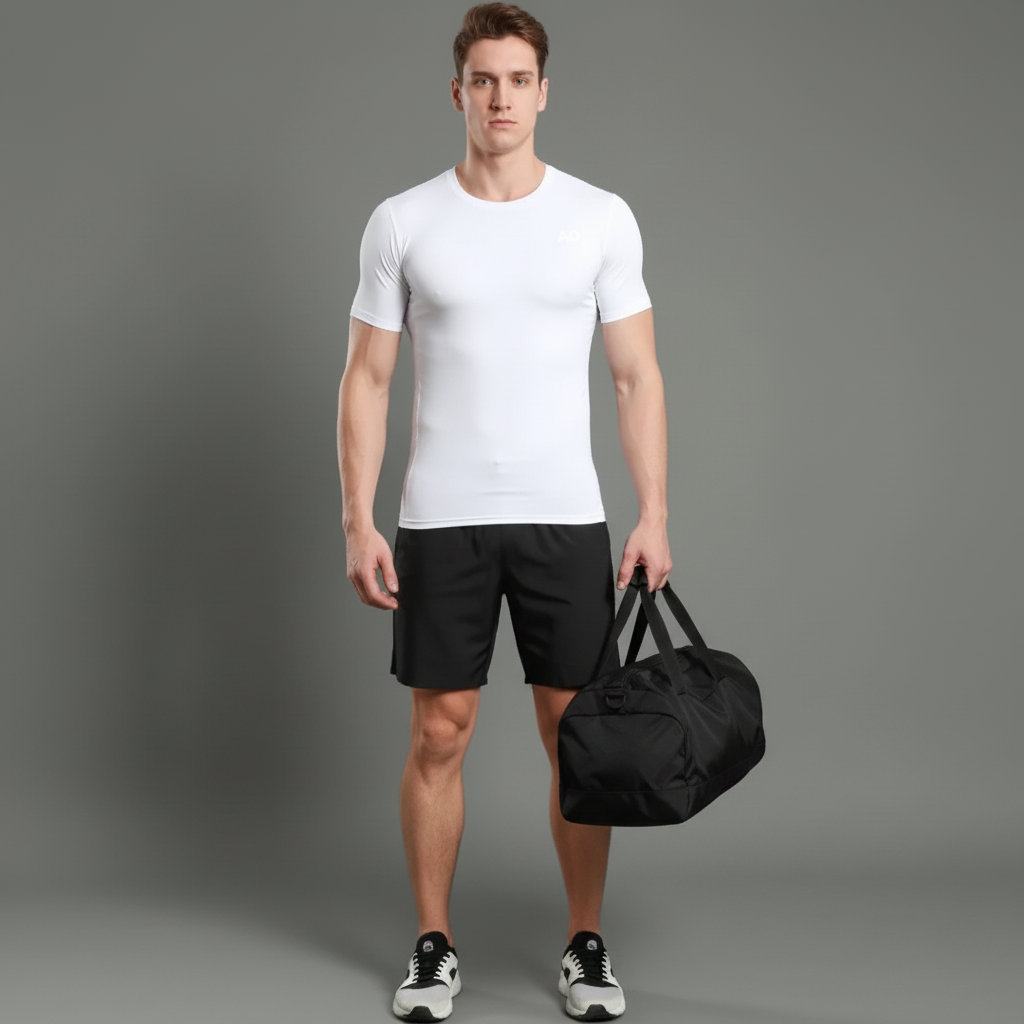Holding Gym Bag