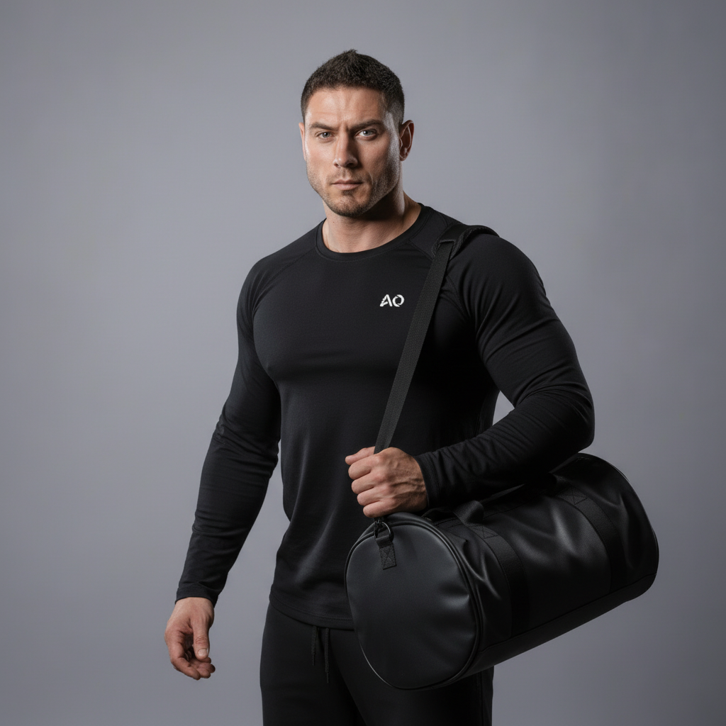 Holding Gym Bag