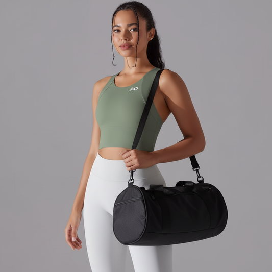 Holding Gym Bag