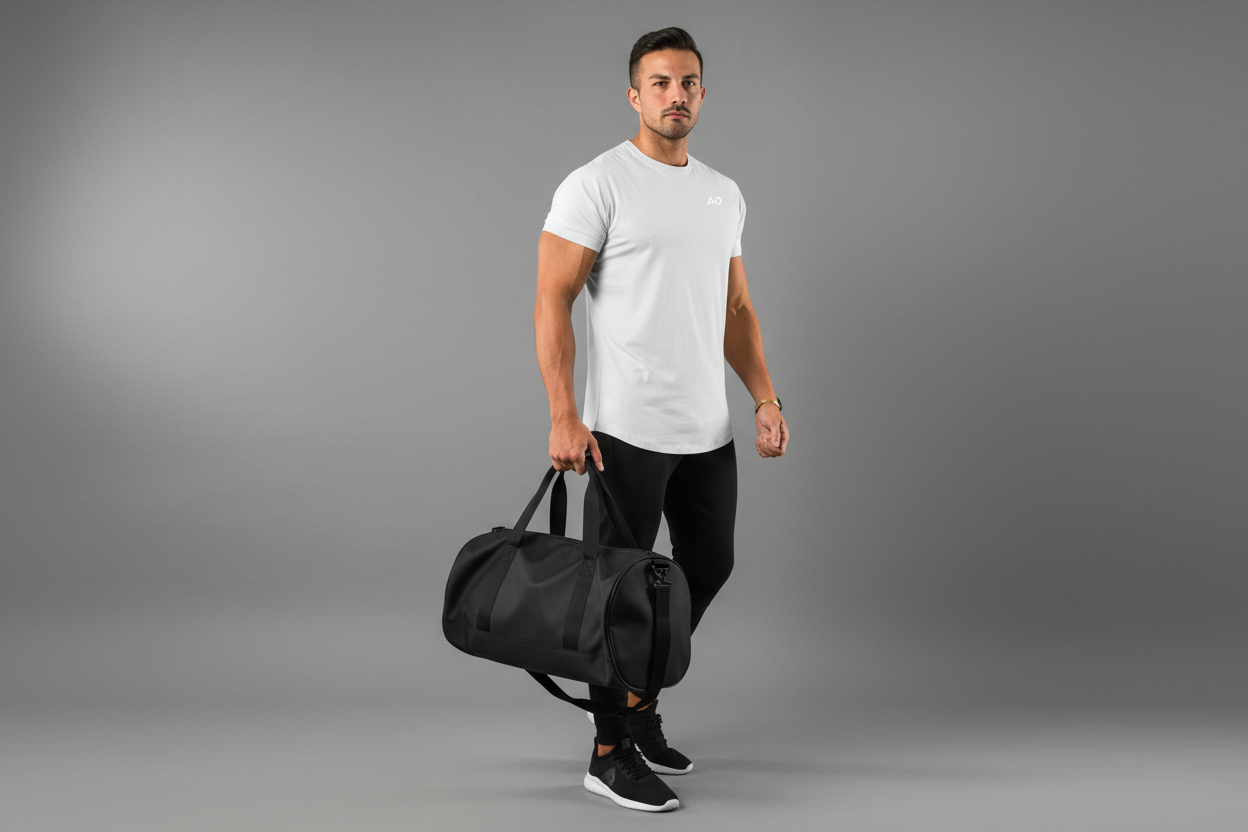 Holding Gym Bag