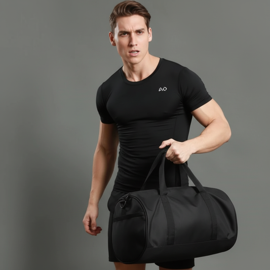 Holding Gym Bag