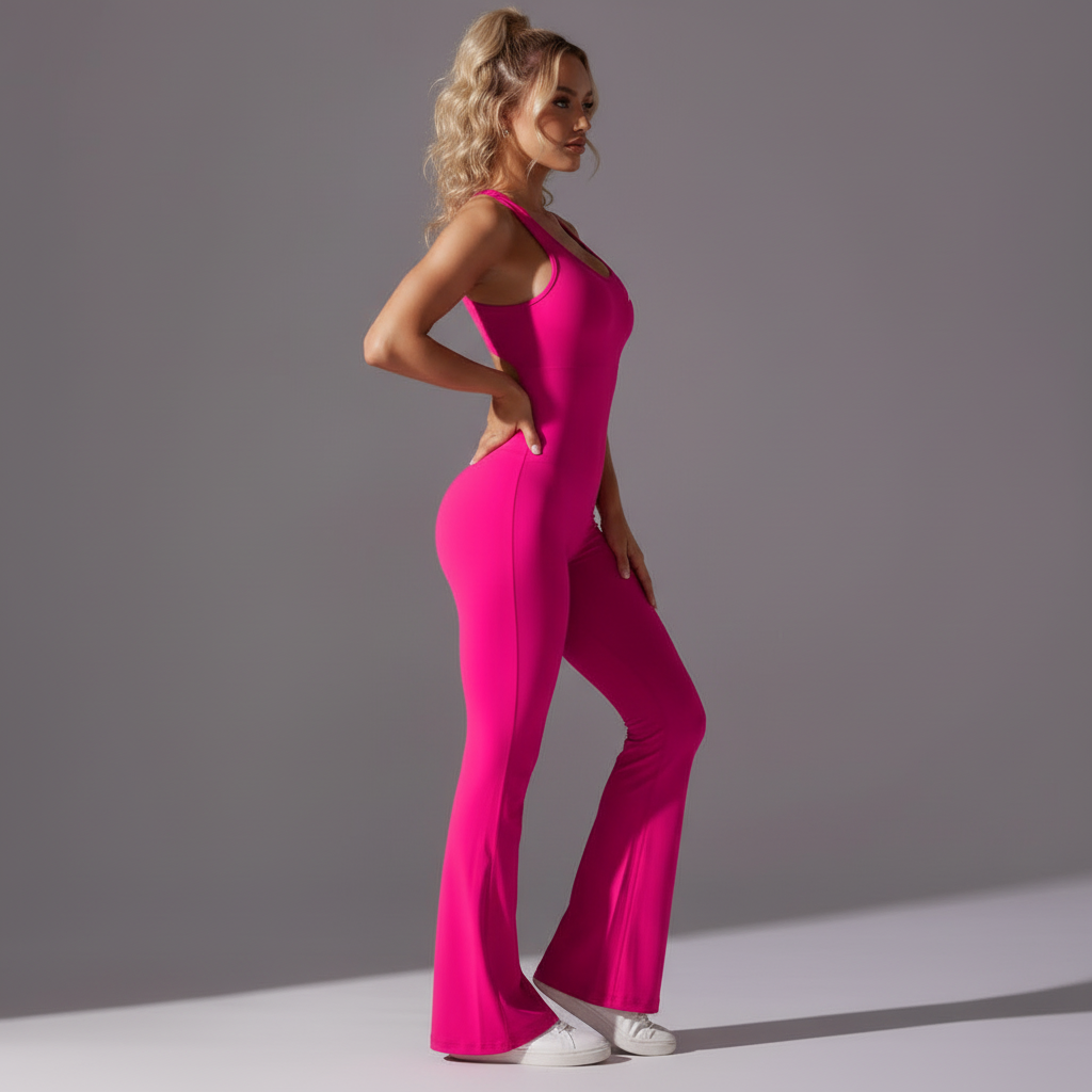 Hot Pink Unitard - Side