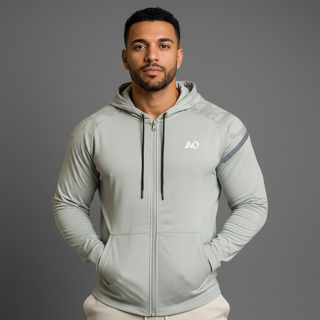 Light Grey Zip Hoodie - Relaxed