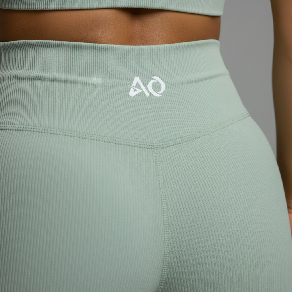 Mint Green Shorts Waistband AO Logo