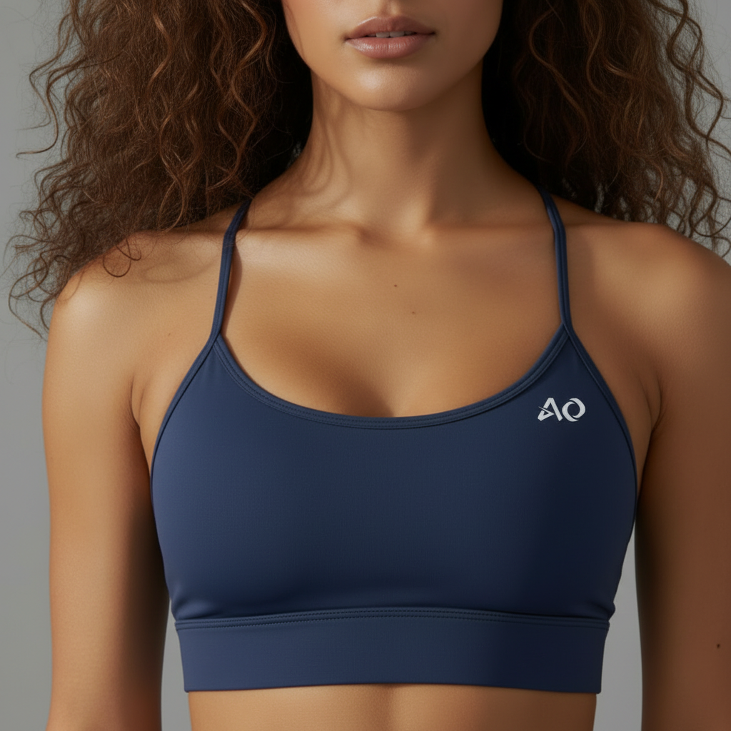 Navy Blue Bra Front AO Logo Realistic
