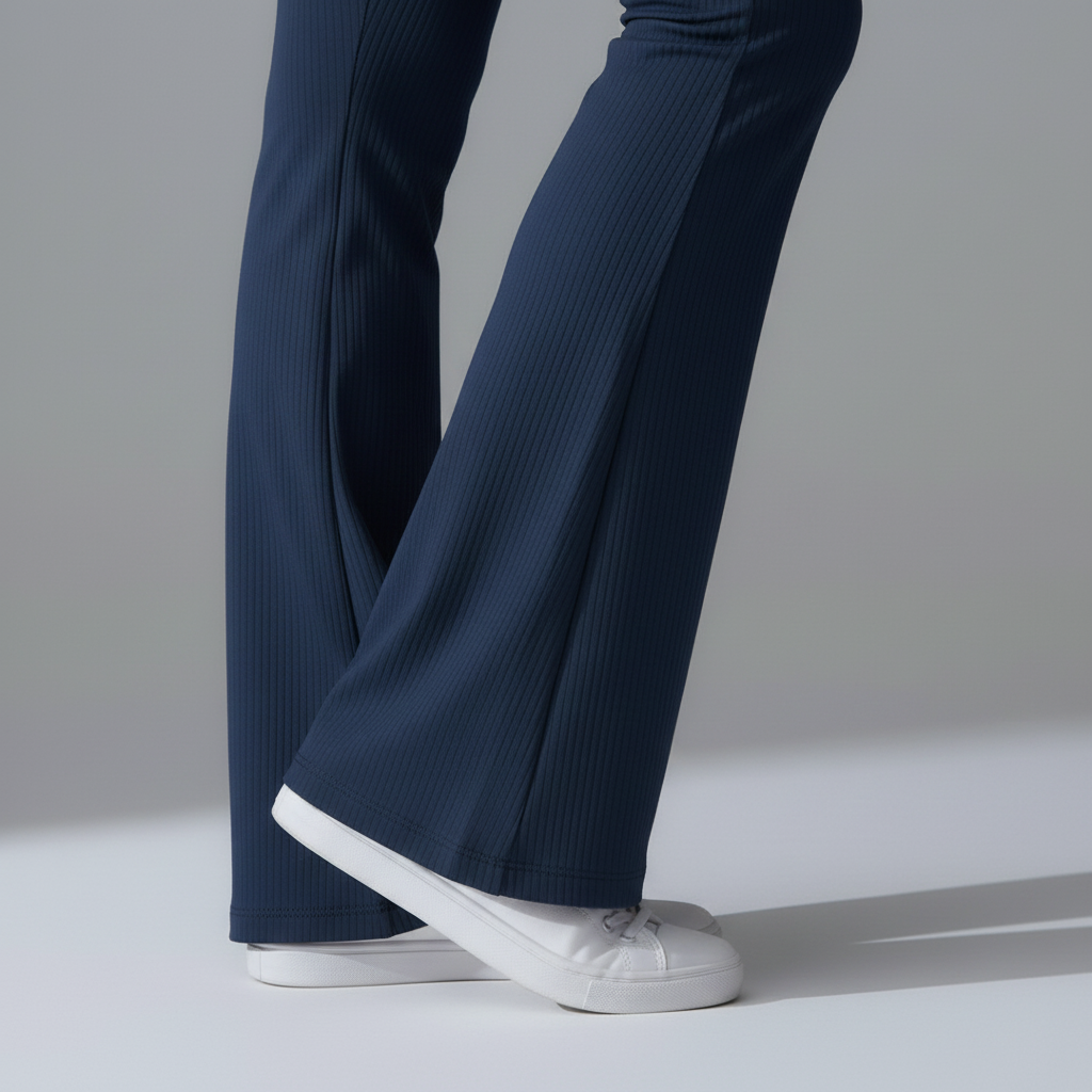 Navy Blue Unitard - Flared Hem Detail