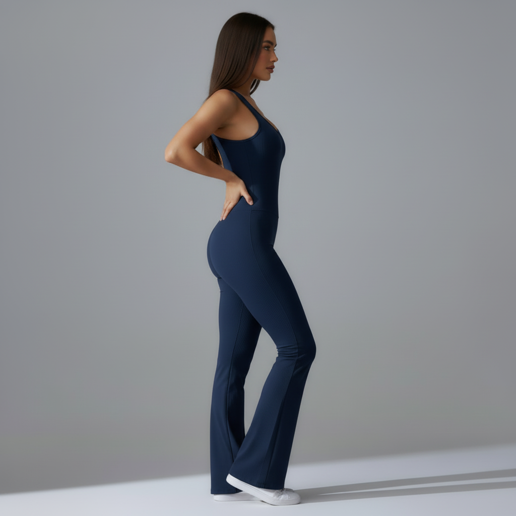 Navy Blue Unitard - Side
