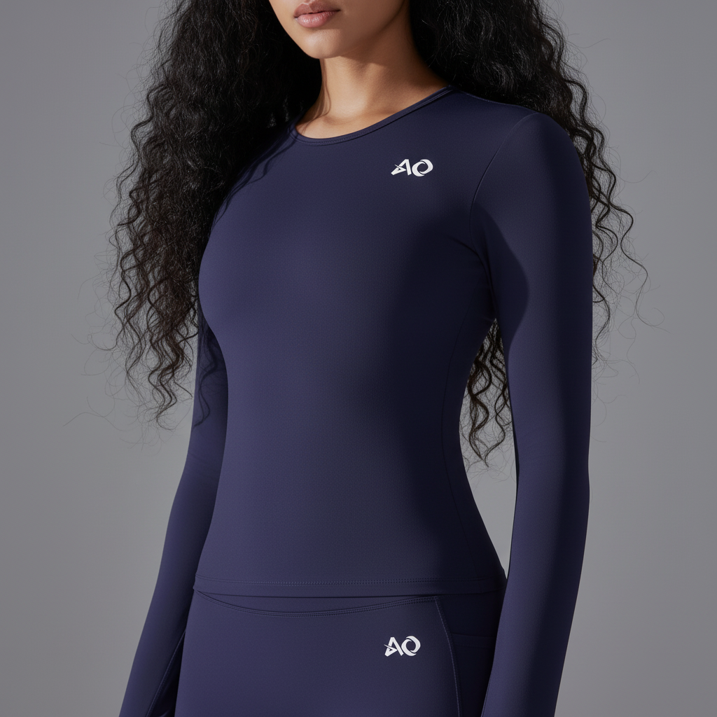 Navy Set Curly Hair - Fabric Detail