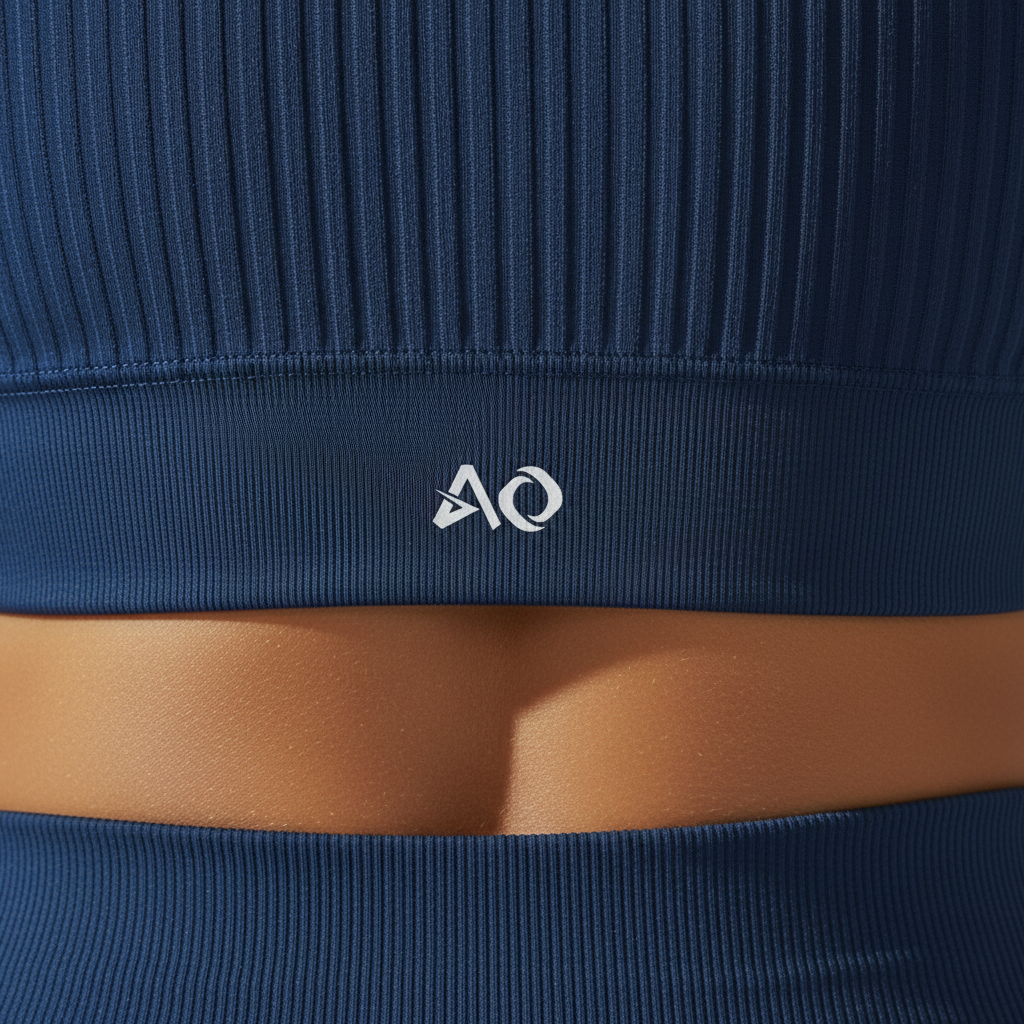 Navy Top - Back Hem AO Logo Realistic