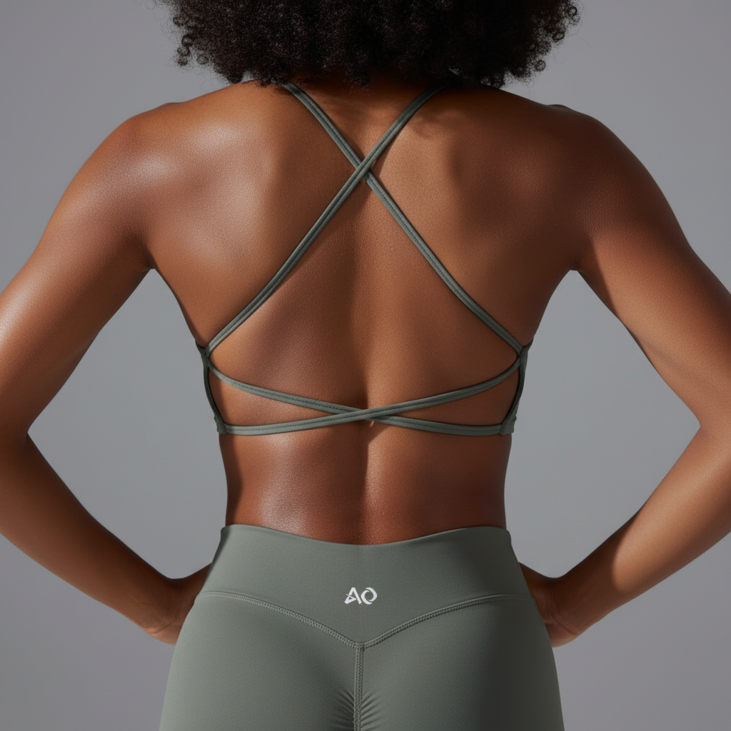 Olive Green Set Back AO Logo Closeup