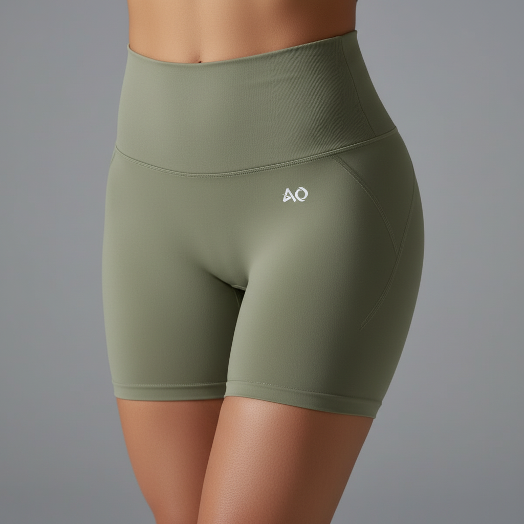 Olive Shorts Waistband Detail