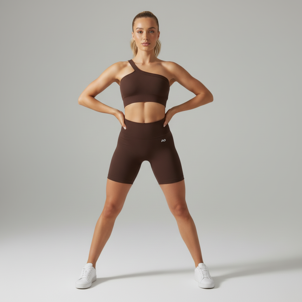 Power pose with hands on hips