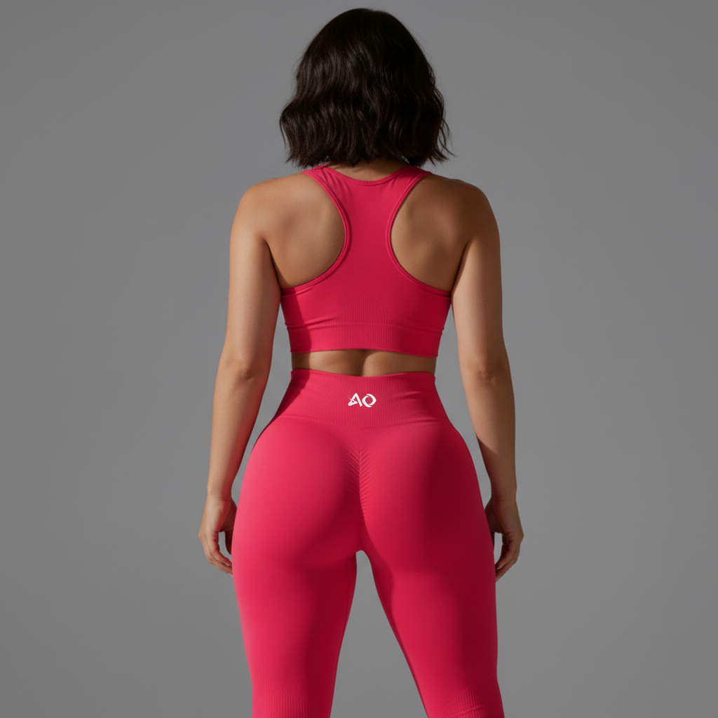 Red Set No Sleeves - Back Standing
