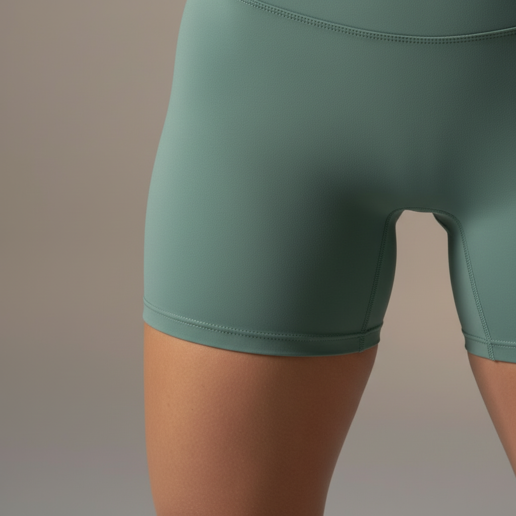 Sage Green Set - Shorts Hem Detail