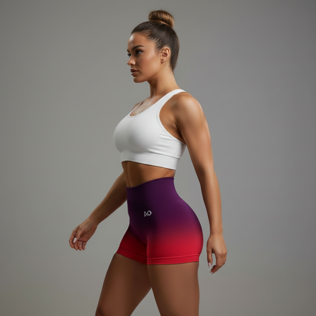 Side angle showing gradient transition