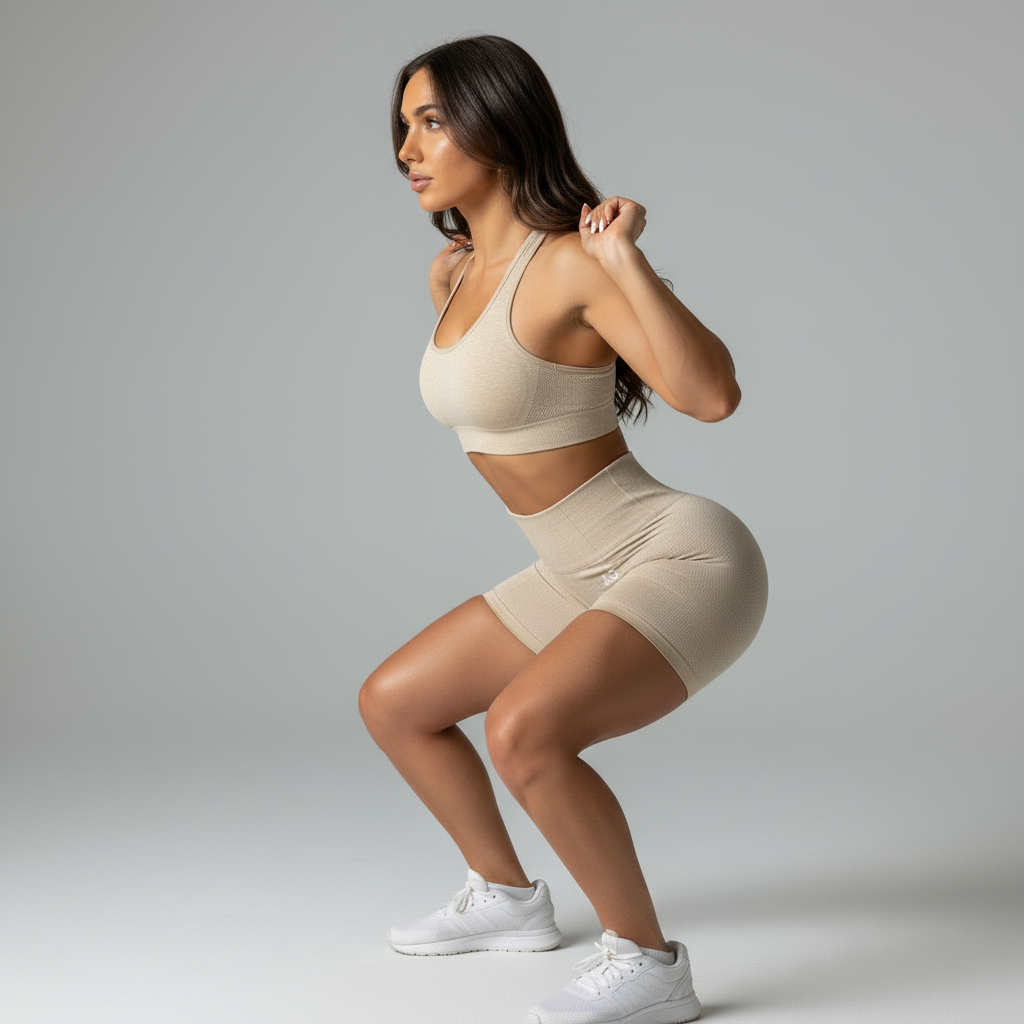 Side profile - Cream beige textured set