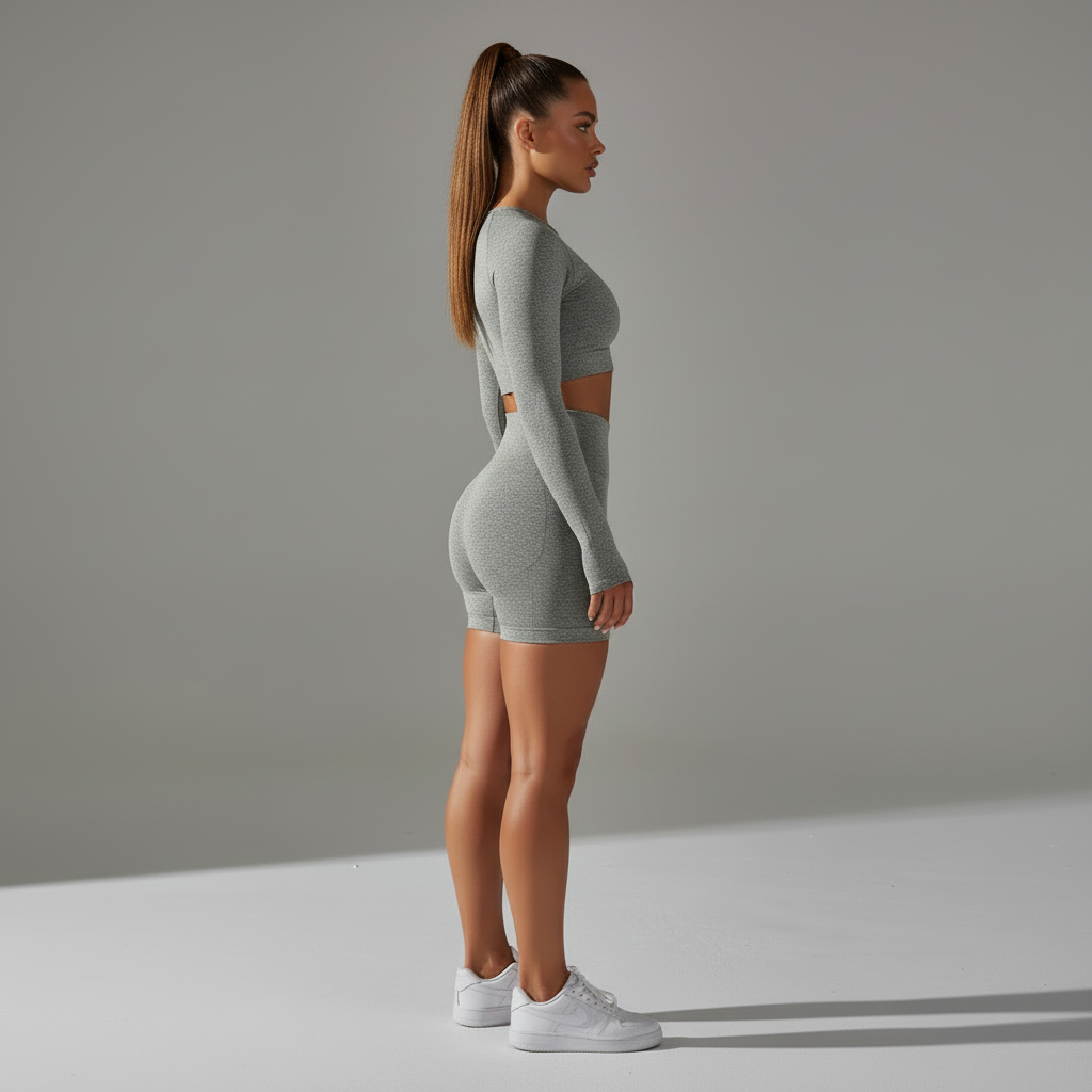 Side profile - Gray textured set