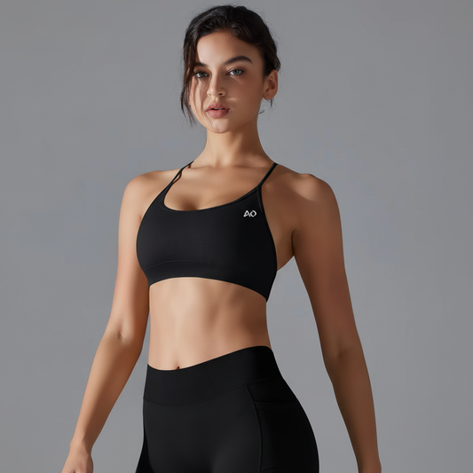 Three-quarter angle - Black activewear