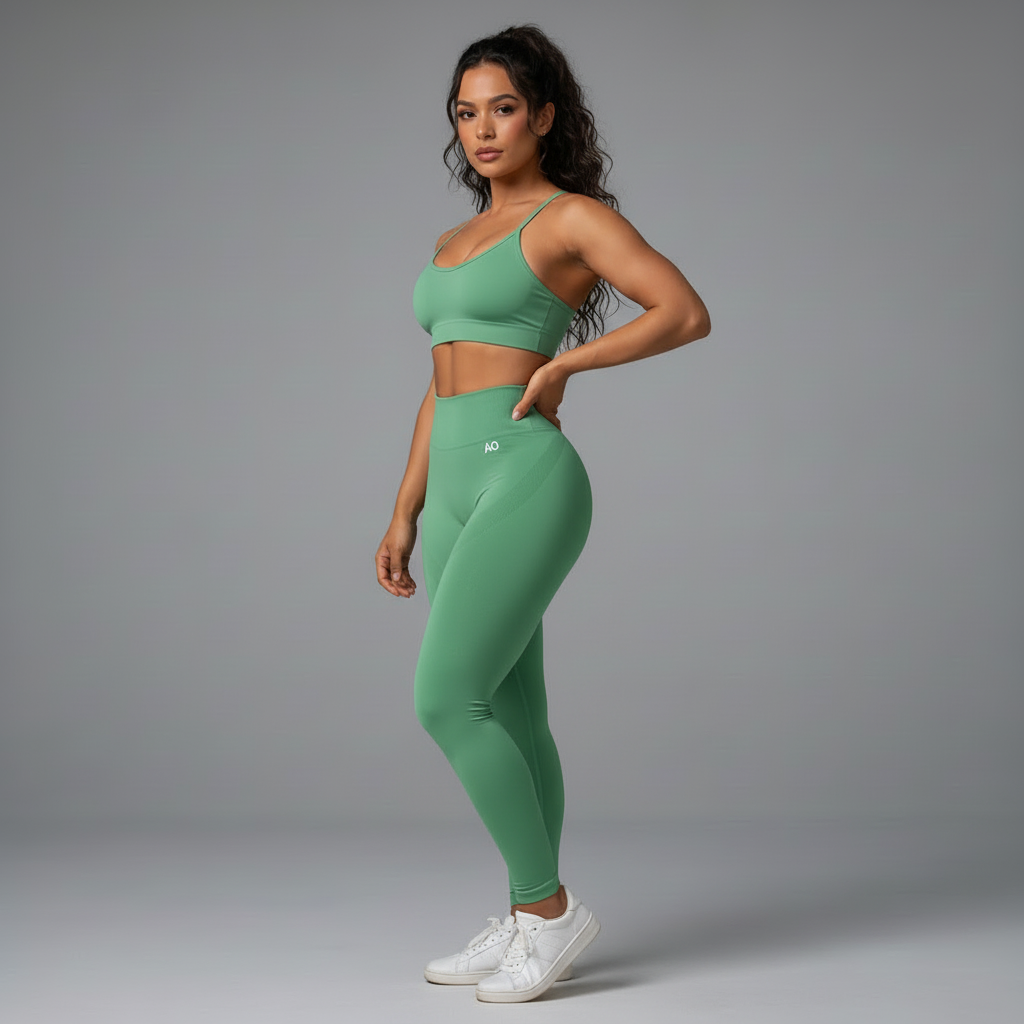 Three-quarter view with hand on hip