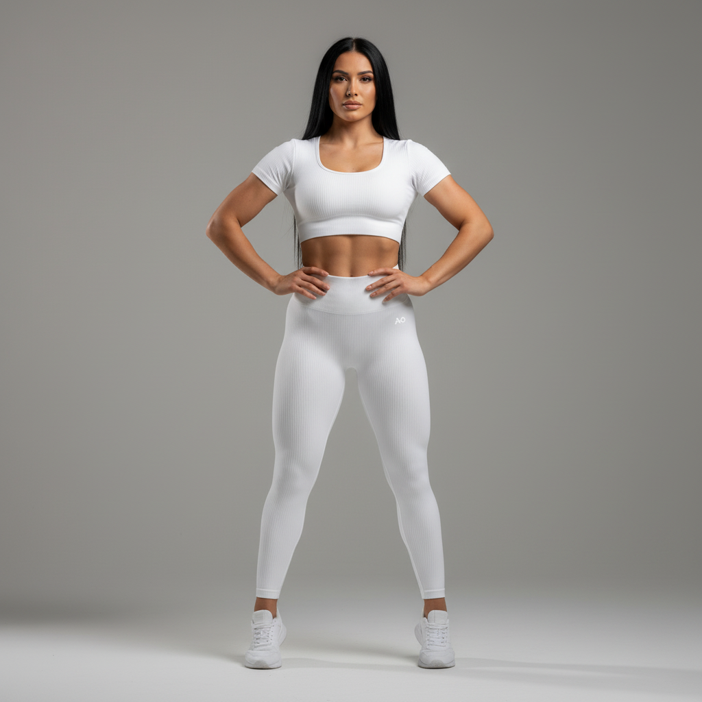 White Set Dark Hair - Front Standing