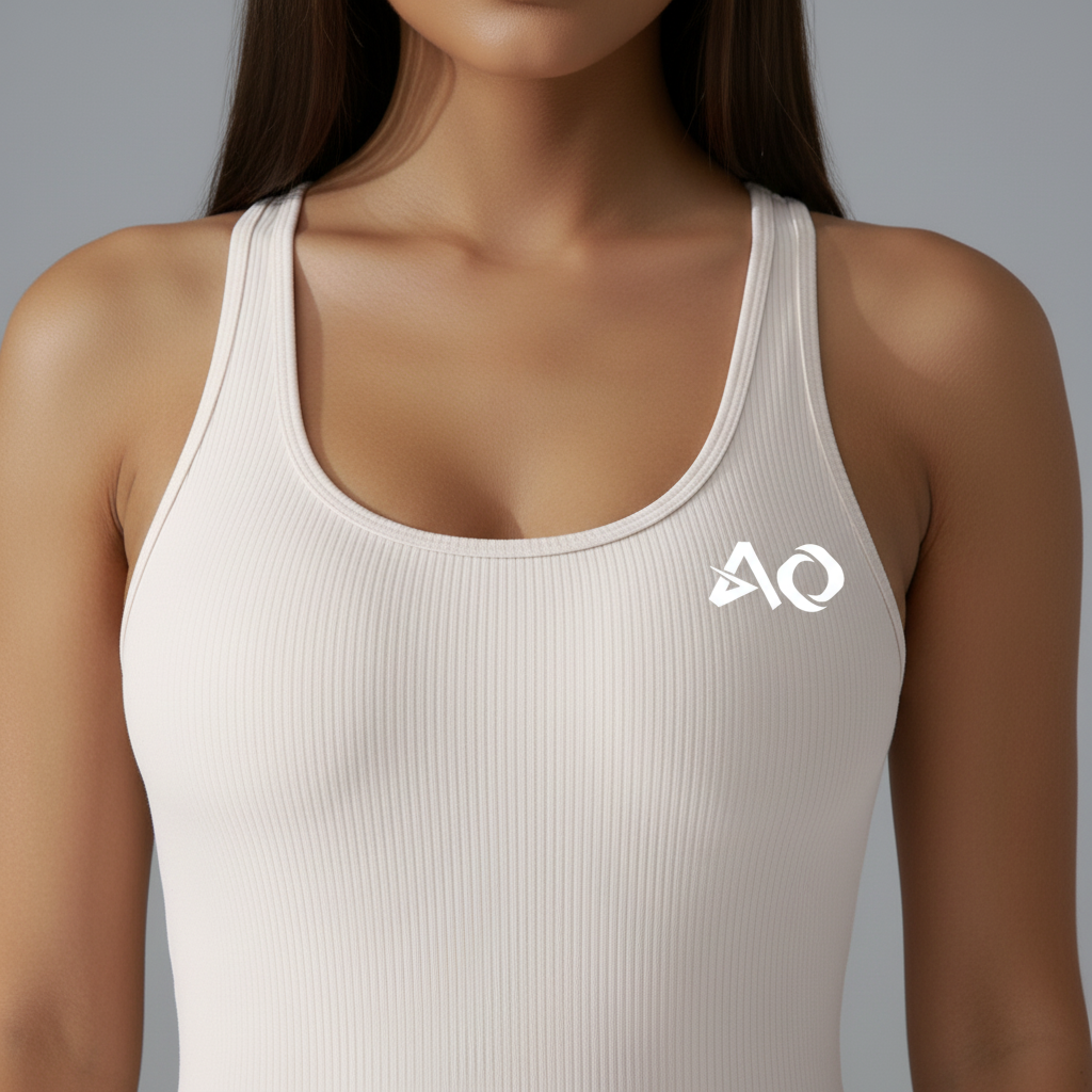 White Unitard - ActiveOne Logo Close-Up